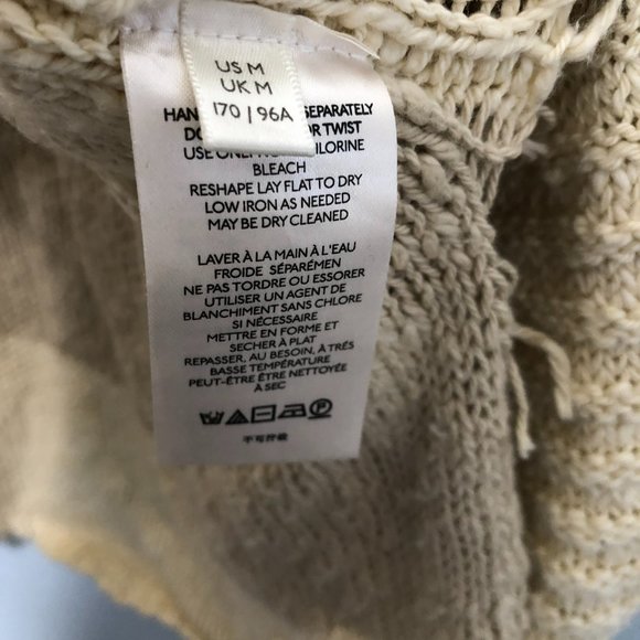 NWOT Free People Road Trip Stripe Henley Pebble Combo Medium Sweater Knit Beachy - Picture 4 of 11